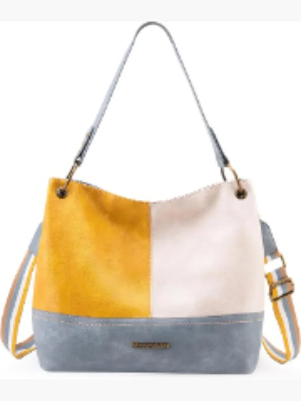 Women's Hobo Shoulder Bag Slouchy Tote Vegan Leather Large Capacity Zip Top